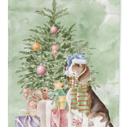 Beagle Christmas Presents and Tree Garden Flag