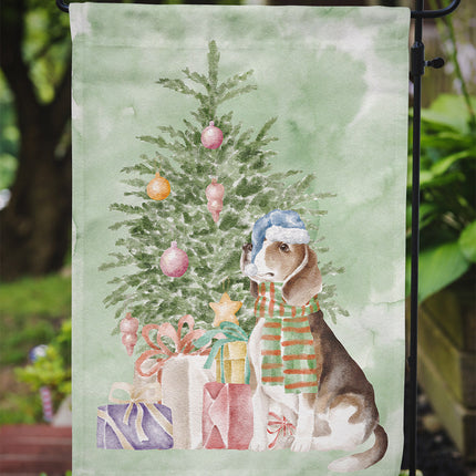 Beagle Christmas Presents and Tree Garden Flag