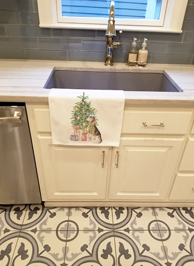 Beagle Christmas Presents and Tree Kitchen Towel Set of 2