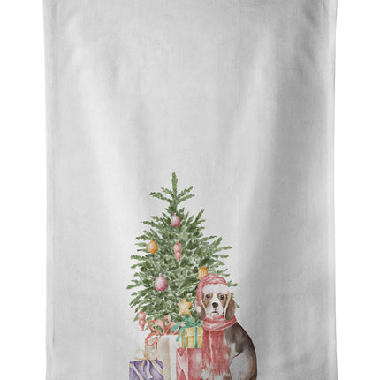 Beagle Puppy Christmas Presents and Tree Kitchen Towel Set of 2