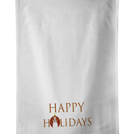 Beagle Red and White Red Ticked #1 Happy Holidays Kitchen Towel Set of 2
