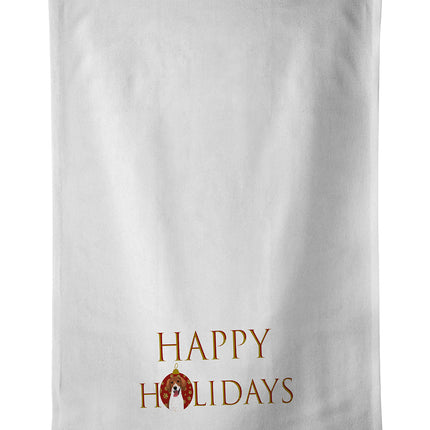 Beagle Red and White Red Ticked #2 Happy Holidays Kitchen Towel Set of 2