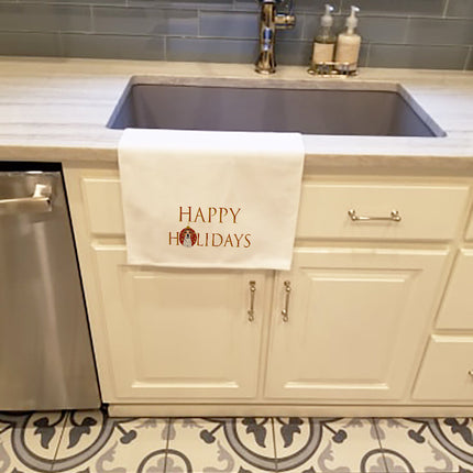 Beagle Tricolor #2 Happy Holidays Kitchen Towel Set of 2