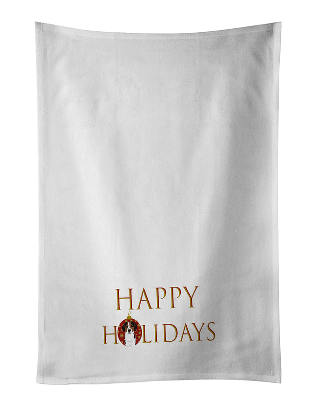 Beagle Tricolor Ticked Happy Holidays Kitchen Towel Set of 2