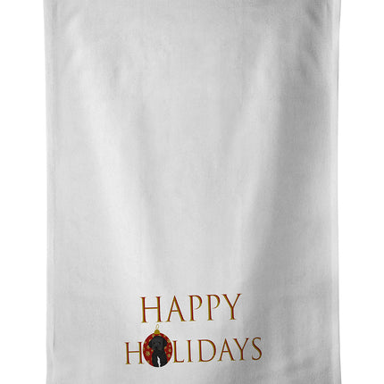 Doodle Black and White #1 Happy Holidays Kitchen Towel Set of 2