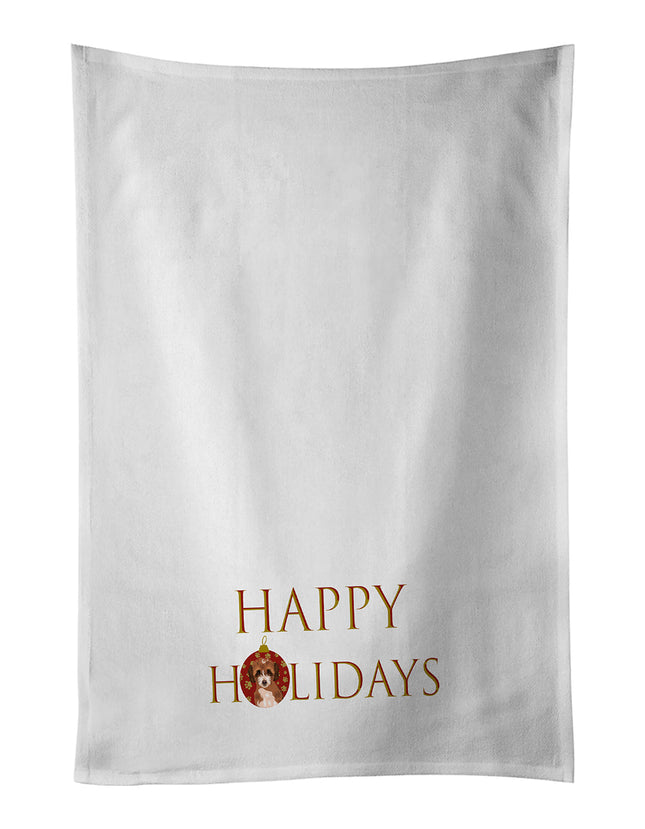 Doodle Tricolor #2 Happy Holidays Kitchen Towel Set of 2