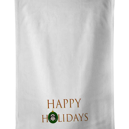 Tibetan Terrier - Dog Face Happy Holidays Christmas Kitchen Towel Set of 2