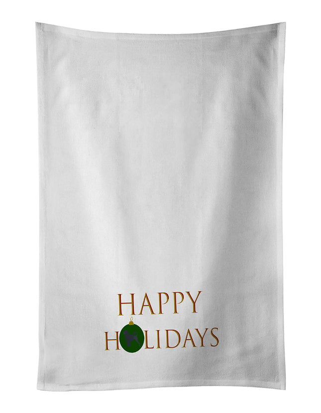 Portuguese Water Dog Happy Holidays Kitchen Towel Set of 2