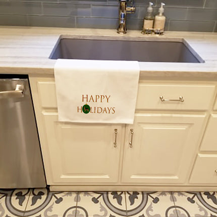 German Shepherd Happy Holidays Kitchen Towel Set of 2