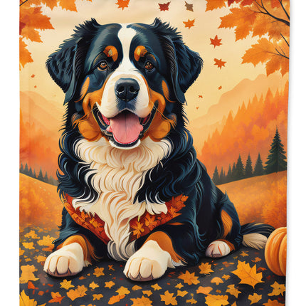 Bernese Mountain Dog Fall Garden Flag