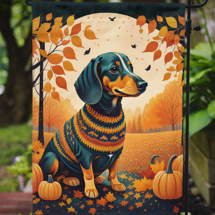 Dachshund Fall Garden Flag