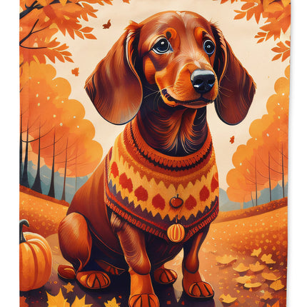 Dachshund Fall Garden Flag
