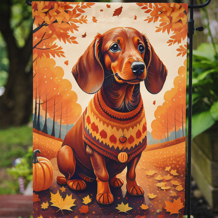 Dachshund Fall Garden Flag