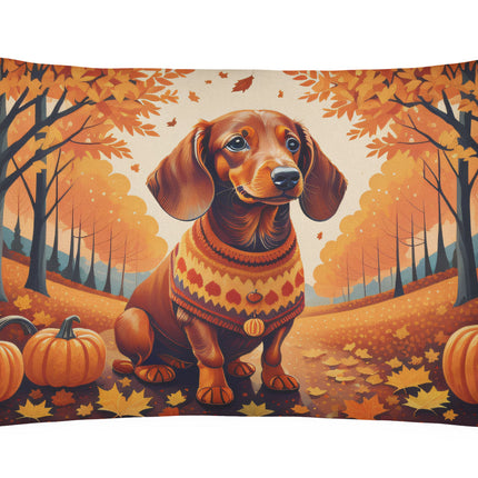 Dachshund Fall Throw Pillow