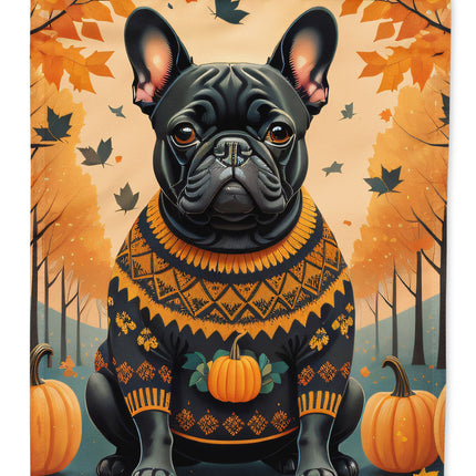 Black French Bulldog Fall Garden Flag
