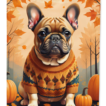 Fawn French Bulldog Fall House Flag