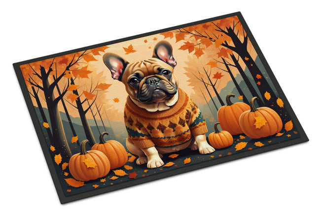 Fawn French Bulldog Fall Doormat
