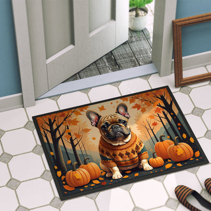 Fawn French Bulldog Fall Doormat