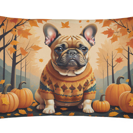 Fawn French Bulldog Fall Throw Pillow