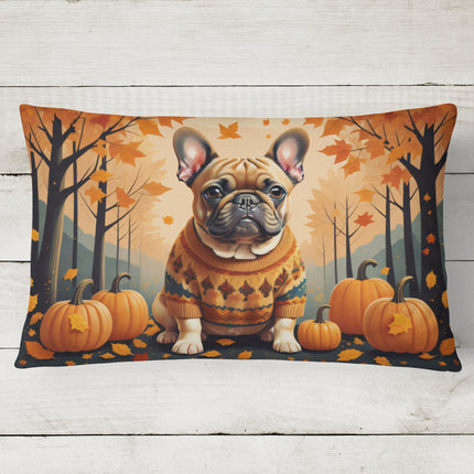 Fawn French Bulldog Fall Throw Pillow