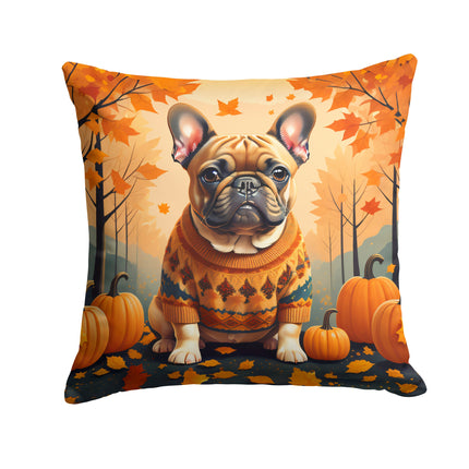 Fawn French Bulldog Fall Throw Pillow