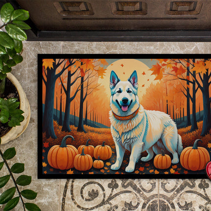 White German Shepherd Fall Doormat