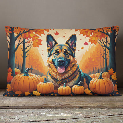 German Shepherd Fall Throw Pillow