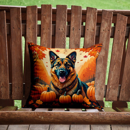 German Shepherd Fall Throw Pillow