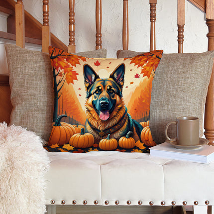German Shepherd Fall Throw Pillow