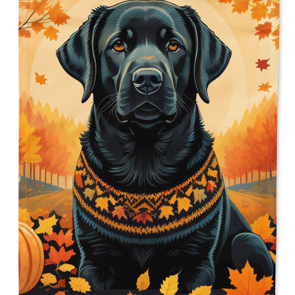 Black Labrador Retriever Fall Garden Flag