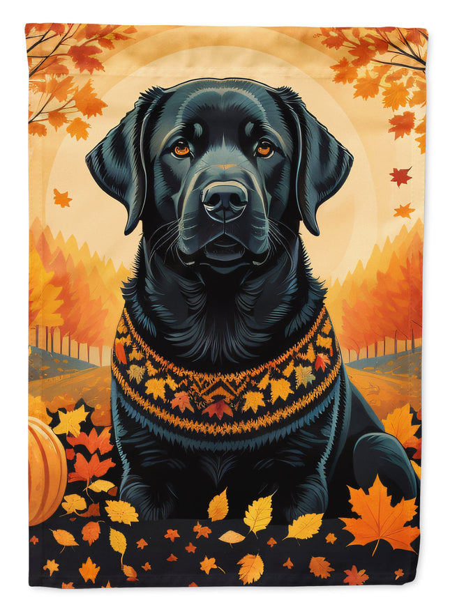Black Labrador Retriever Fall Garden Flag
