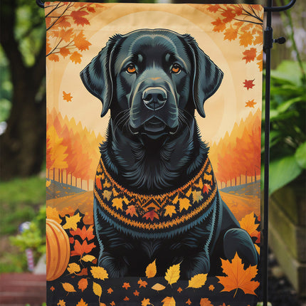 Black Labrador Retriever Fall Garden Flag
