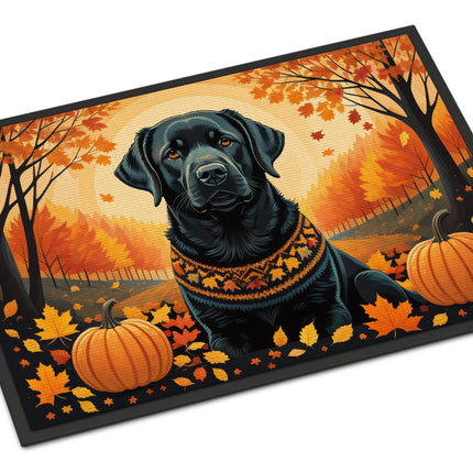 Black Labrador Retriever Fall Doormat