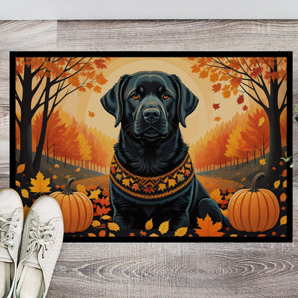 Black Labrador Retriever Fall Doormat