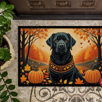 Black Labrador Retriever Fall Doormat