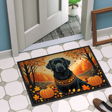 Black Labrador Retriever Fall Doormat