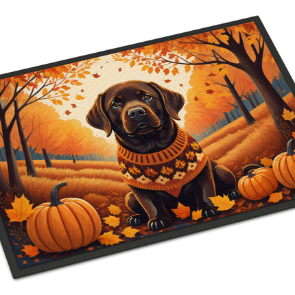 Chocolate Labrador Retriever Fall Doormat