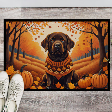 Chocolate Labrador Retriever Fall Doormat