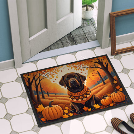 Chocolate Labrador Retriever Fall Doormat