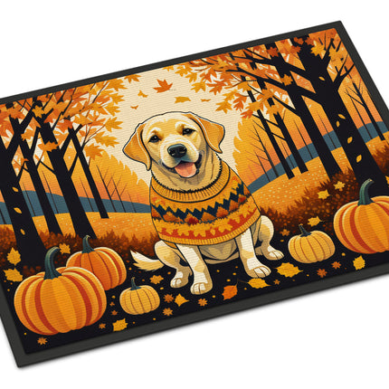 Yellow Labrador Retriever Fall Doormat
