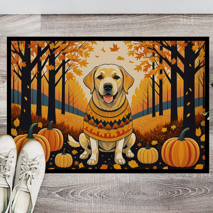 Yellow Labrador Retriever Fall Doormat