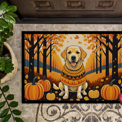 Yellow Labrador Retriever Fall Doormat