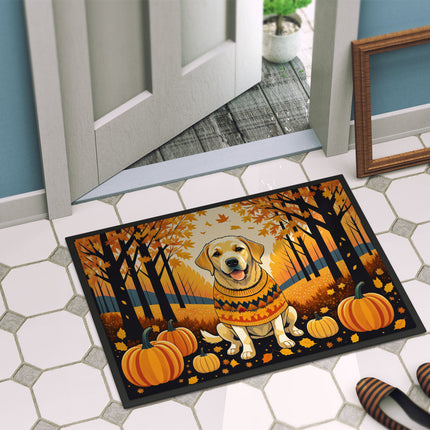 Yellow Labrador Retriever Fall Doormat