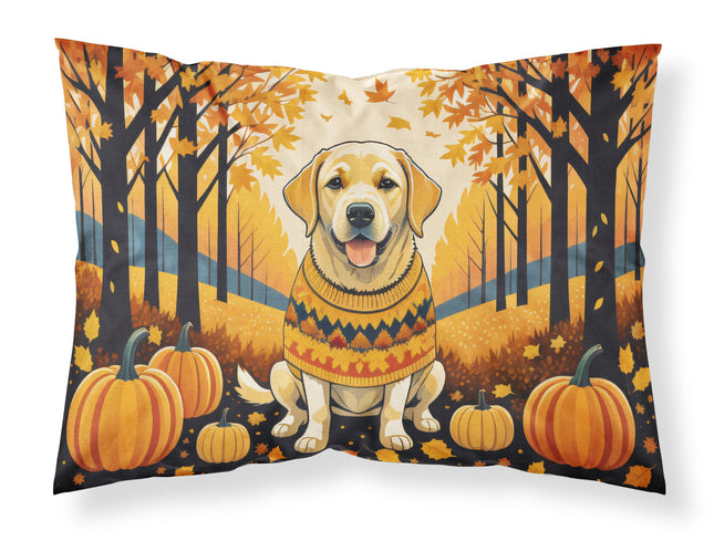 Yellow Labrador Retriever Fall Standard Pillowcase