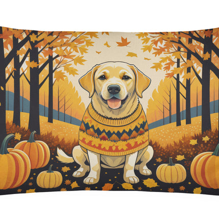 Yellow Labrador Retriever Fall Throw Pillow