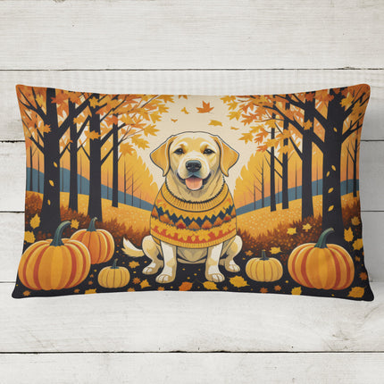 Yellow Labrador Retriever Fall Throw Pillow