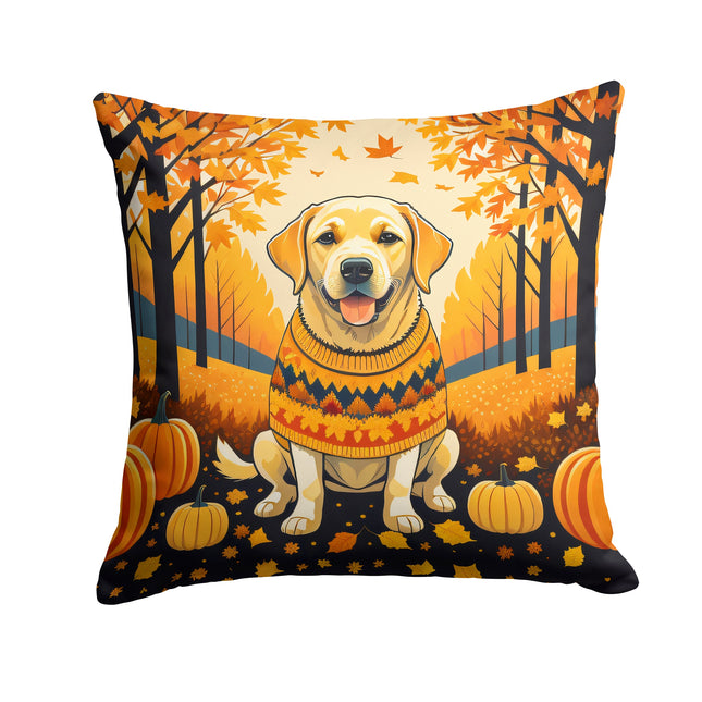 Yellow Labrador Retriever Fall Throw Pillow