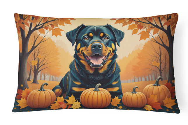 Rottweiler Fall Throw Pillow
