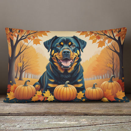 Rottweiler Fall Throw Pillow