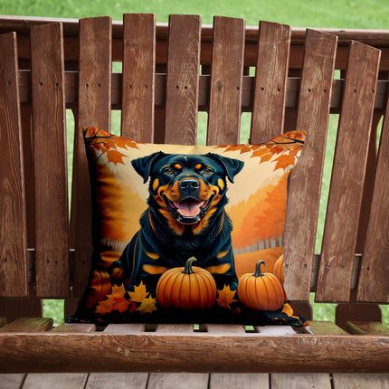 Rottweiler Fall Throw Pillow